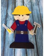 In Hoop Flat Doll Boys Construction Set