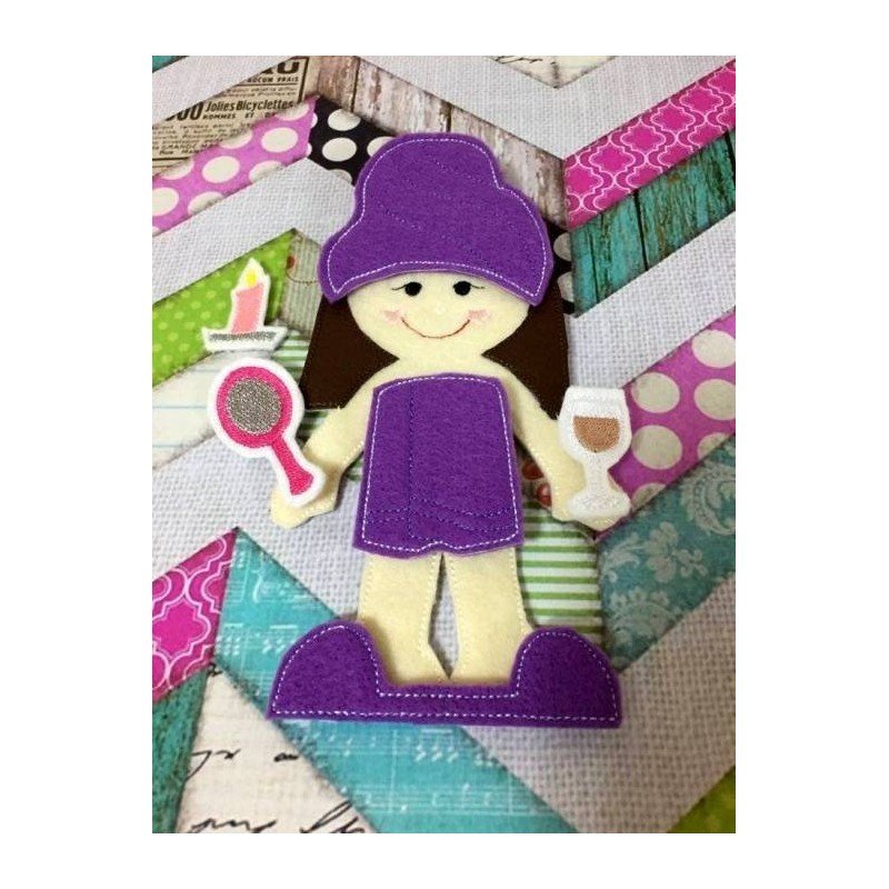 In Hoop Flat Doll Girl Spa Set
