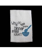 Dinner Every Night Towel Saying