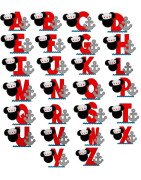 Applique Mr Mouse Sailor Specialty Font