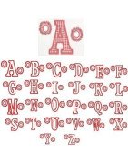 Specialty Cheer Applique with Fringe Poms Font