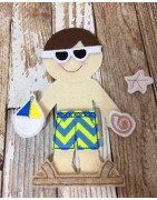Flat Doll Boy Beach 2 