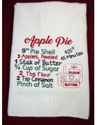 Apple Pie Recipe Towel