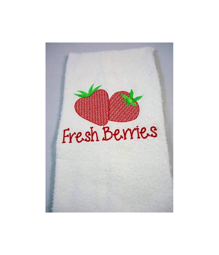 Fresh Berries Towel Saying