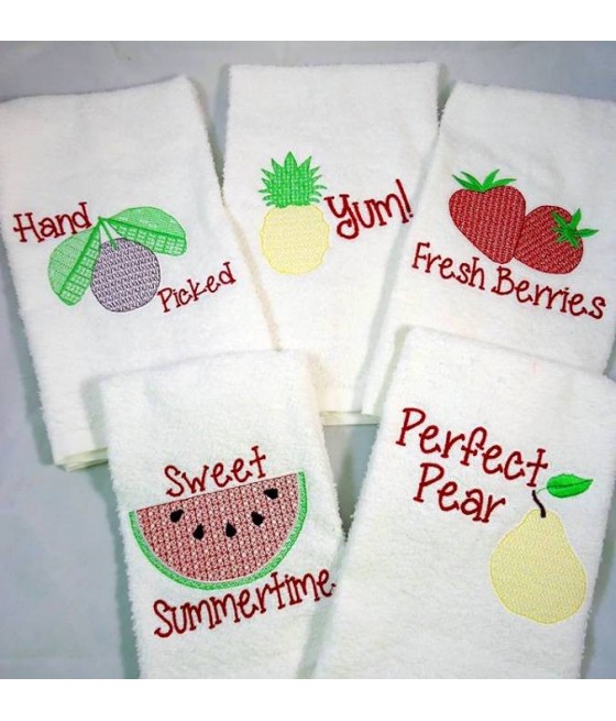 Fruit Set Kitchen Towel Sayings