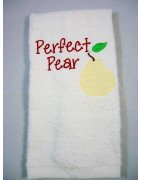 Perfect Pear Towel Saying