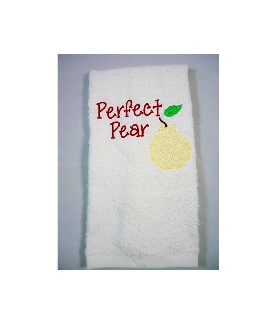 Perfect Pear Towel Saying