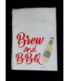 Brew and BBQ Towel Saying