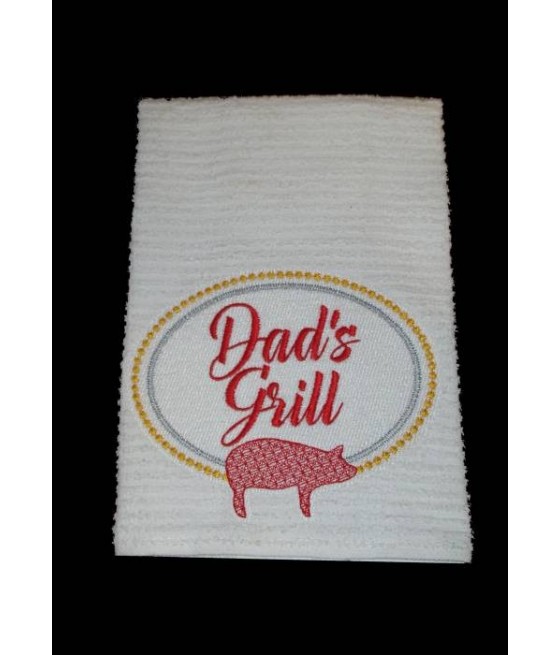 Dad Grill Towel Saying