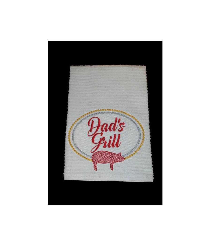 Dad Grill Towel Saying