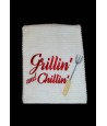 Grillin and Chillin Towel Saying