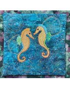 In Hoop Seahorse Mug Rug