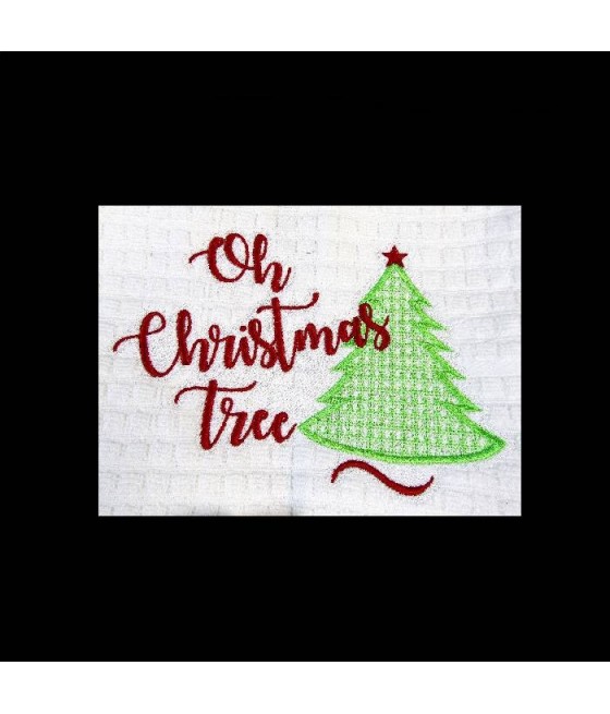 Oh Christmas Tree Towel Saying