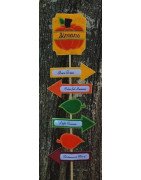 In Hoop Split Pumpkin Yard Sign