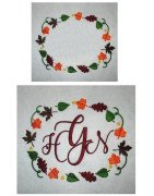 Leaves Monogram Frame Design
