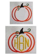 Pumpkin Outline Monogram Frame