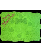 In Hoop Wholecloth Mug Rug Wreath