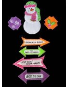  In Hoop Snowman Rules Yard Sign