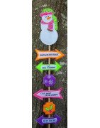  In Hoop Snowman Rules Yard Sign