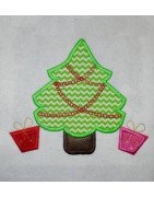 One Color Tree and Presents