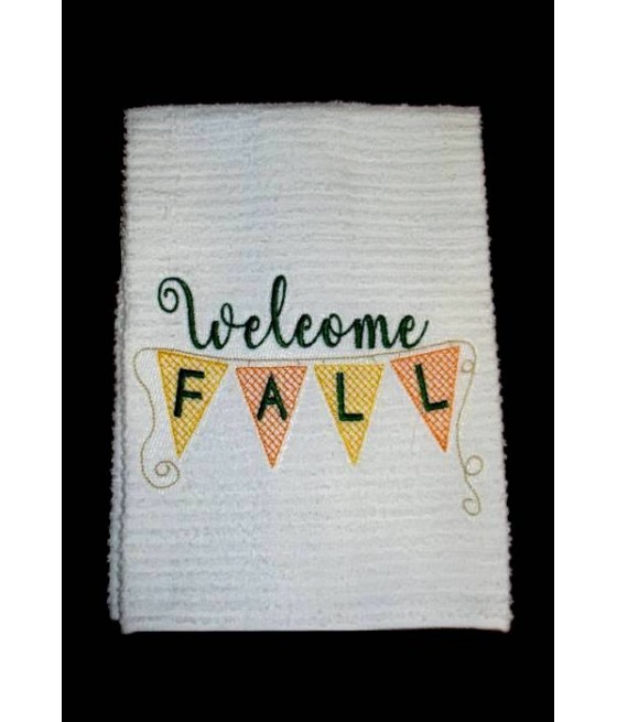 Welcome Fall Towel Design