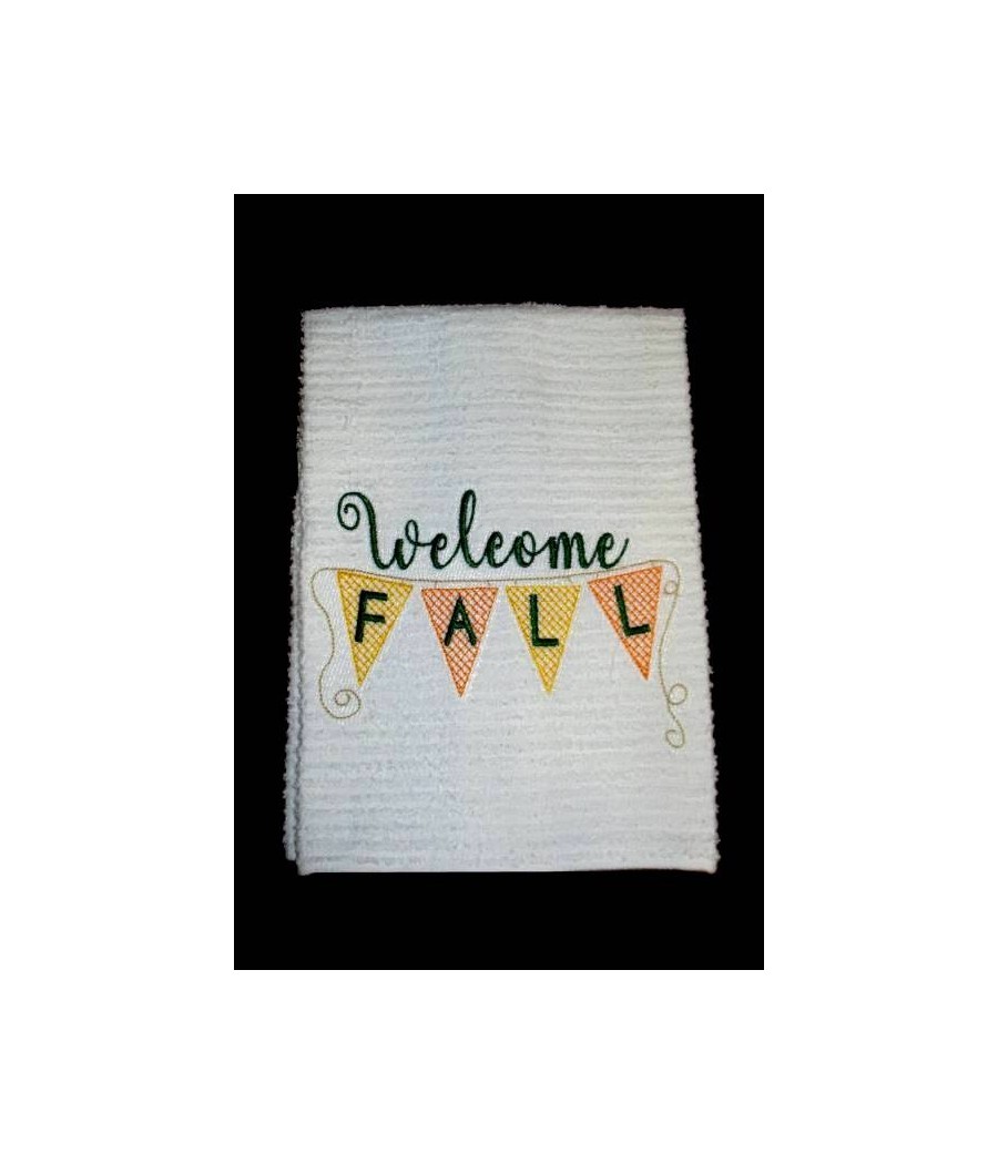 Welcome Fall Towel Design