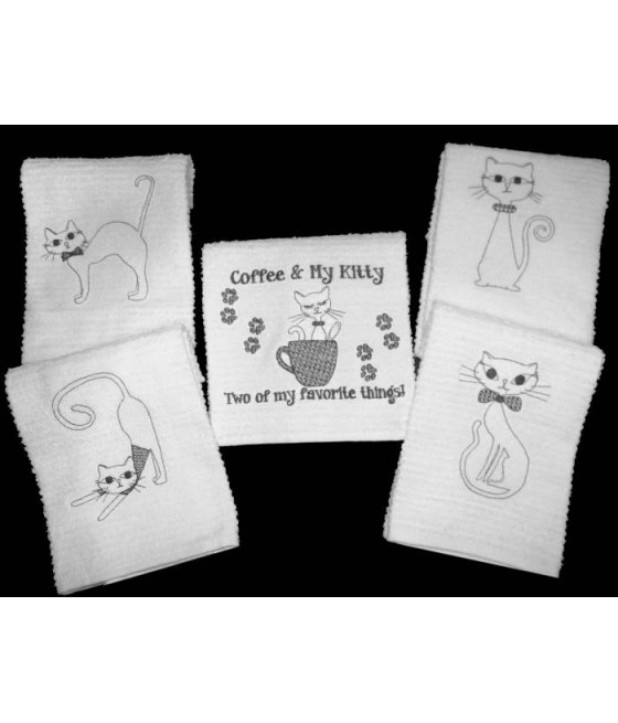 Kitty Designs for Towels