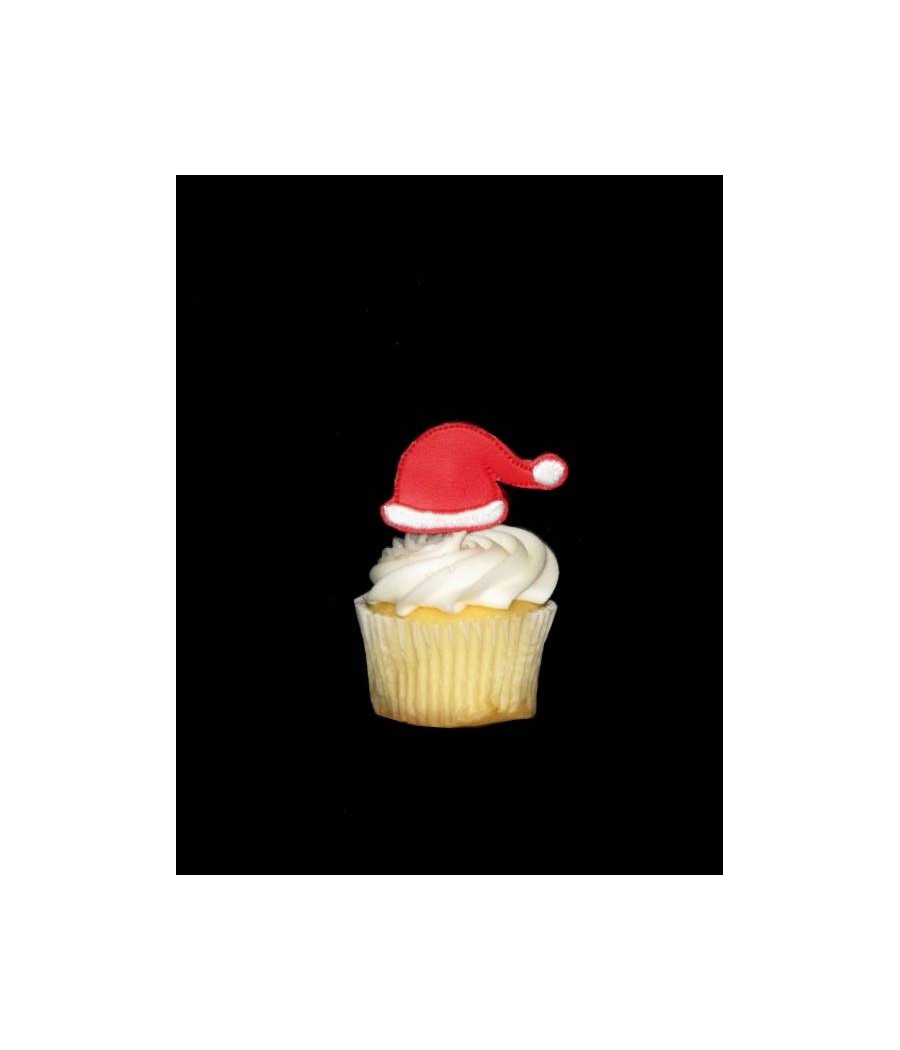 Santa Hat Cupcake Topper