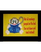 Pillow Palz Monkey Reading