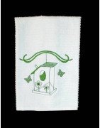 Birdhouse with Butterflies Towel Design