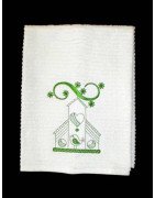 Birdhouse witn Heart Towel Design