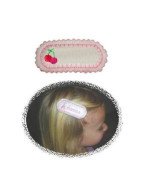 In Hoop Chrries Hair Clip
