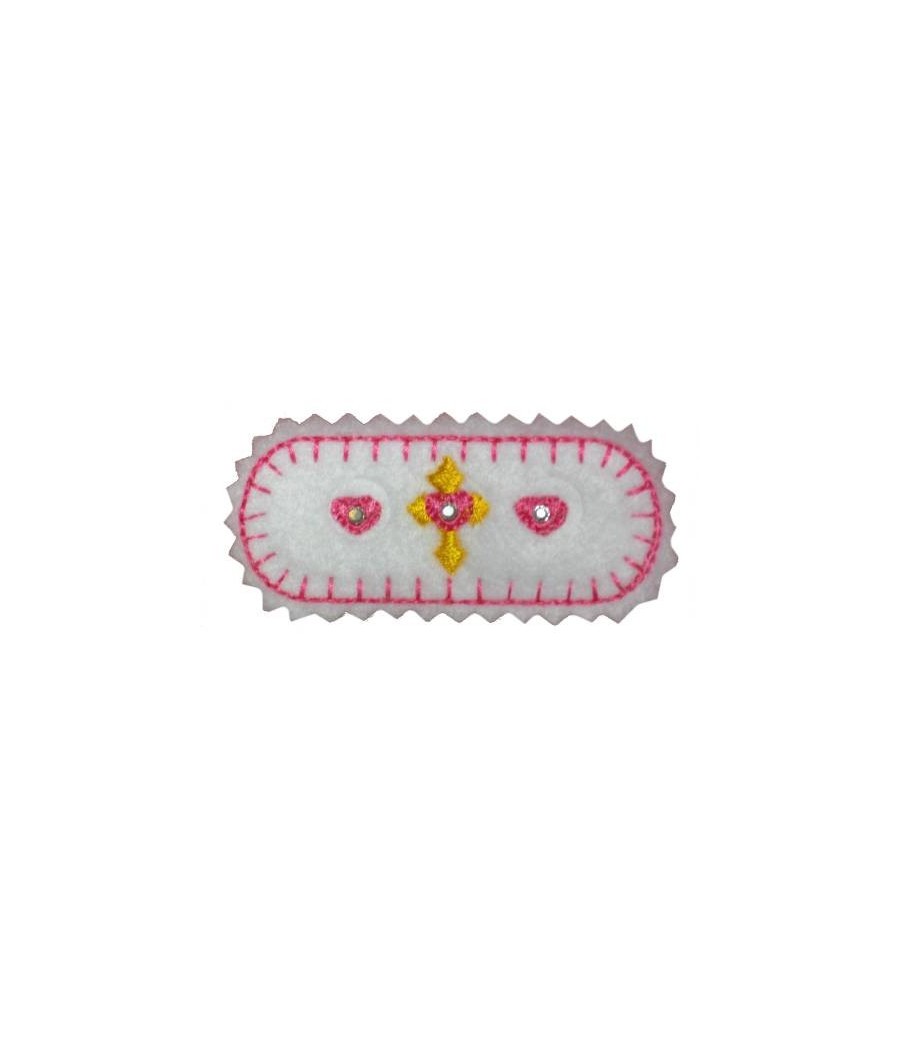 In Hoop Cross and Hearts Hair Clip