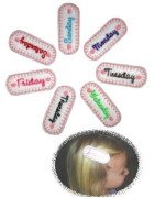 In Hoop Days of the Week Hair Clip