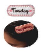 In Hoop Days of the Week Hair Clip
