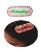 In Hoop Days of the Week Hair Clip
