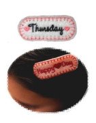In Hoop Days of the Week Hair Clip