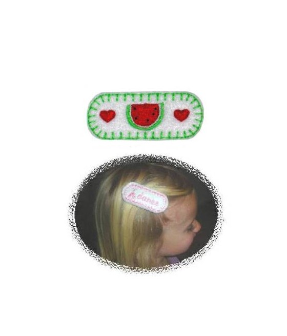 In Hoop Watermelon Hair Clip