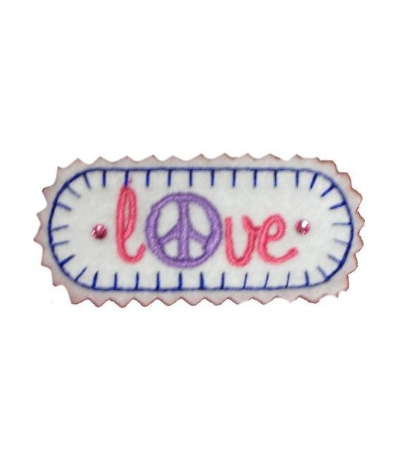 In Hoop Love With Peace Hair Clip