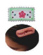 In Hoop Flower Peace Sign Hair Clip