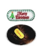 In Hoop Merry Christmas Hair Clip