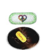In Hoop Peace Heart Hair Clip