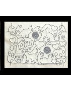 Full Hoop Cat Play Stipple With and Without a Border