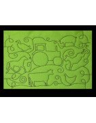 Full Hoop Farm Animals Stipple With and Without a Border