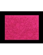 Full Hoop Hearts Stipple With and Without a Border