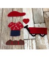 In Hoop Flat Doll Valentine Boy Outfit