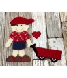 In Hoop Flat Doll Valentine Boy Outfit