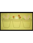 Bunny In Flower Pots