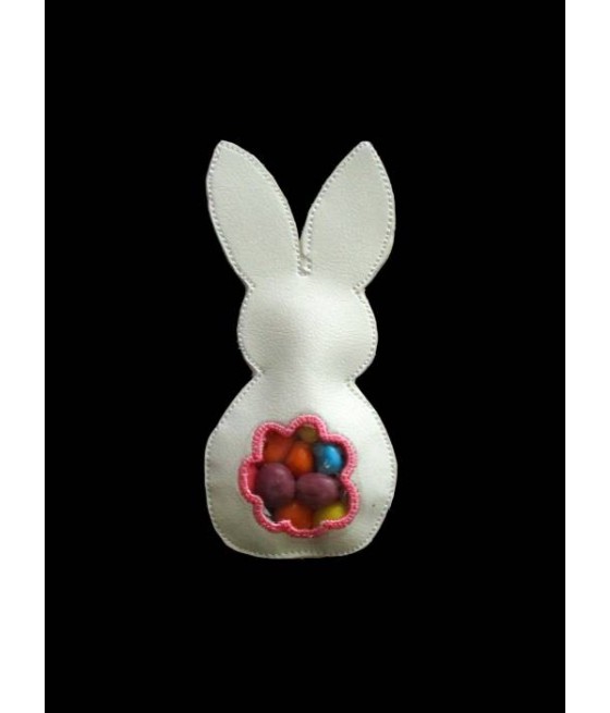 In Hoop Colorful Cottontail Candy Holder