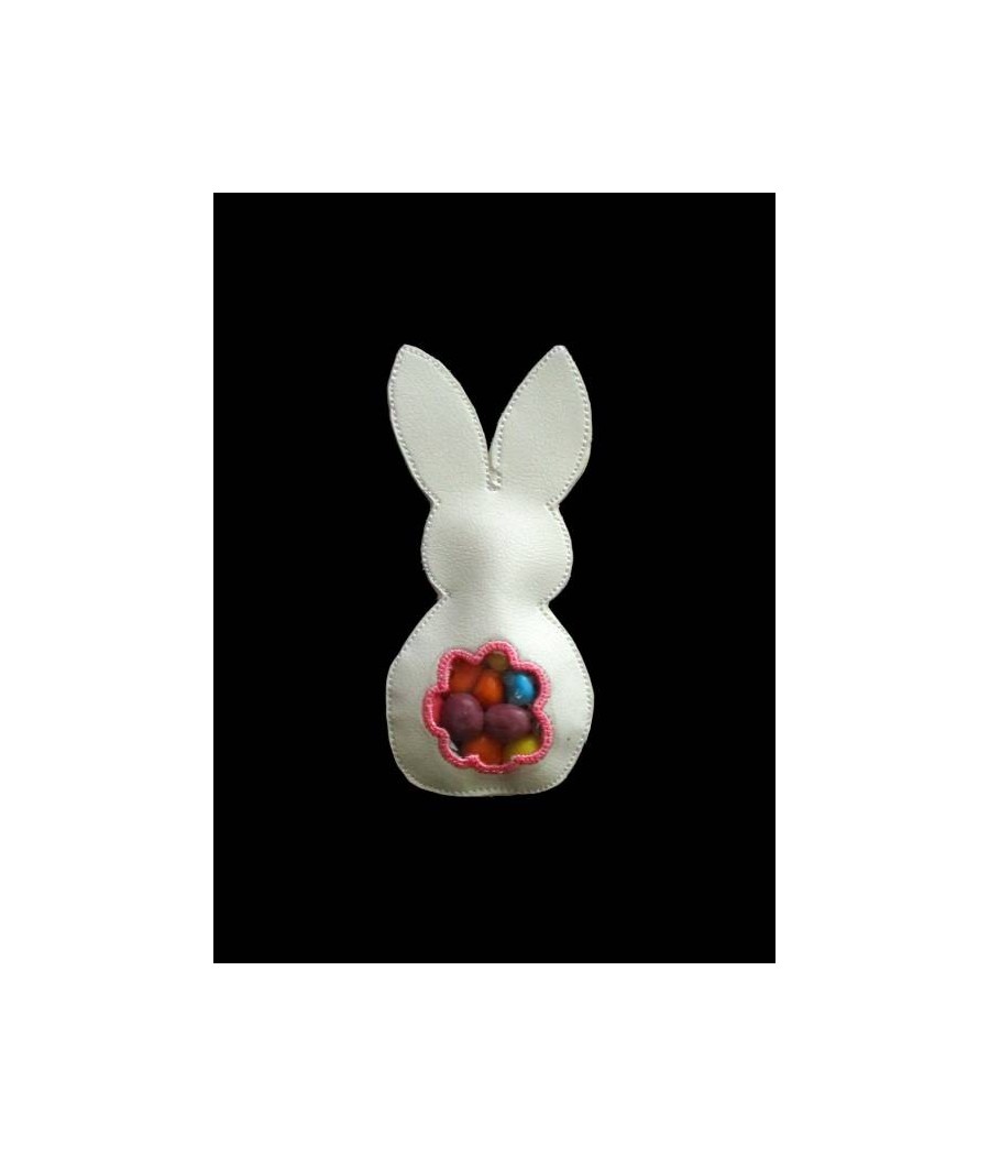 In Hoop Colorful Cottontail Candy Holder